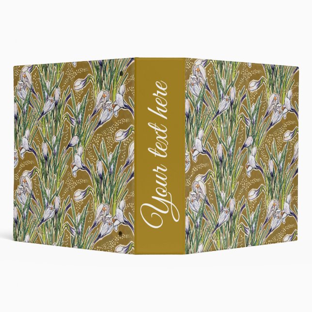 Crocuses, beautiful spring flowers, custom text binder (Background)