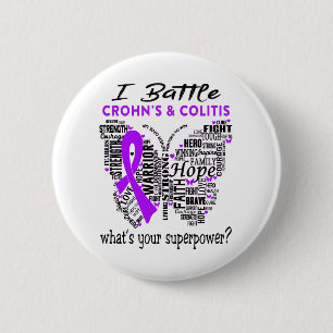 Crohn's & Colitis Awareness Month Ribbon Gifts 2 Inch Round Button