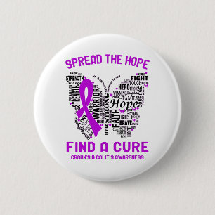 Crohn's & Colitis Awareness Month Ribbon Gifts 2 Inch Round Button