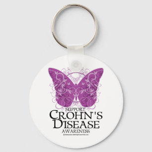Crohn's Disease Butterfly Keychain