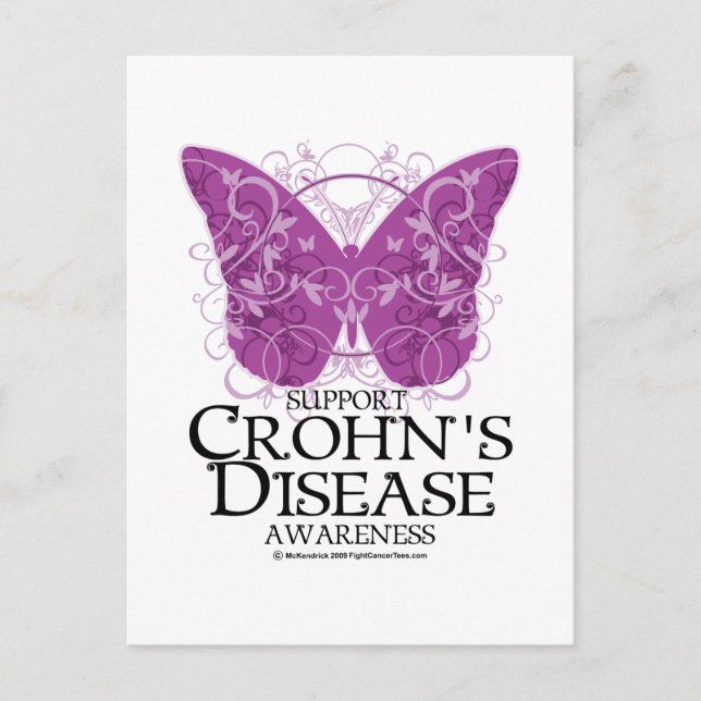 Crohn's Disease Butterfly Postcard (Front)