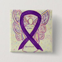 Crohn's Disease & Colitis Awareness Angel Art Pin