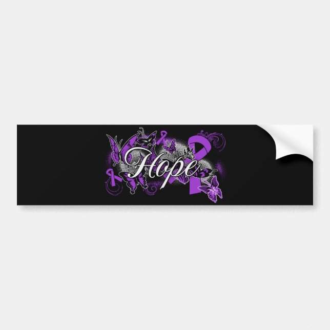 Crohn's Disease Hope Garden Ribbon Bumper Sticker (Front)