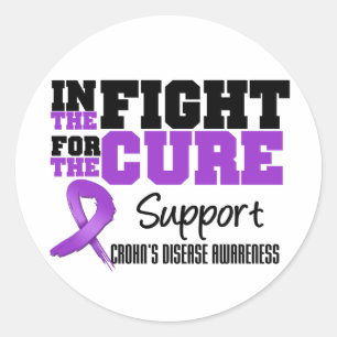 Crohn's Disease In The Fight For The Cure Classic Round Sticker