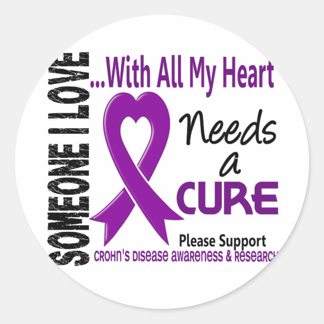 Crohns Disease Needs A Cure 3 Classic Round Sticker (Front)