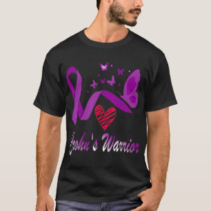 Crohn's Warrior Butterflies Purple Ribbon Crohn's T-Shirt