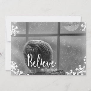 Croire 1Photo Snowflake Carte de Noël