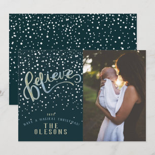 Croire Carte de vacances photo neige