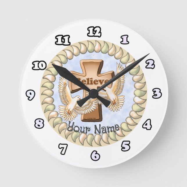 Croire Christian Cross horloge (Recto)