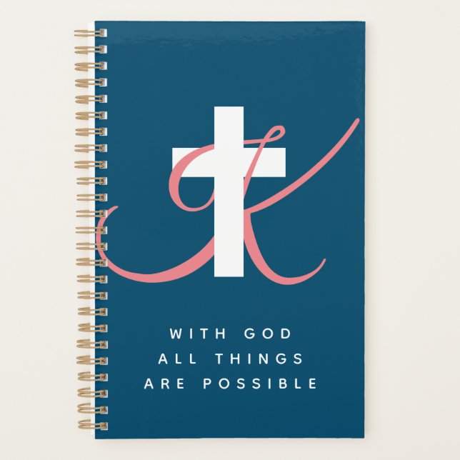 Croisement religieux personnalisé monogramme maria (Devant)