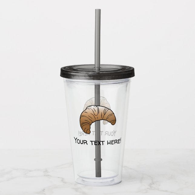 Croissant Acrylic Tumbler (Front)