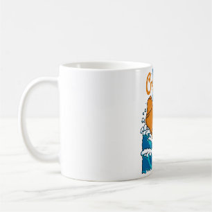 Croissant and Cat in the Wave Coffee Mug