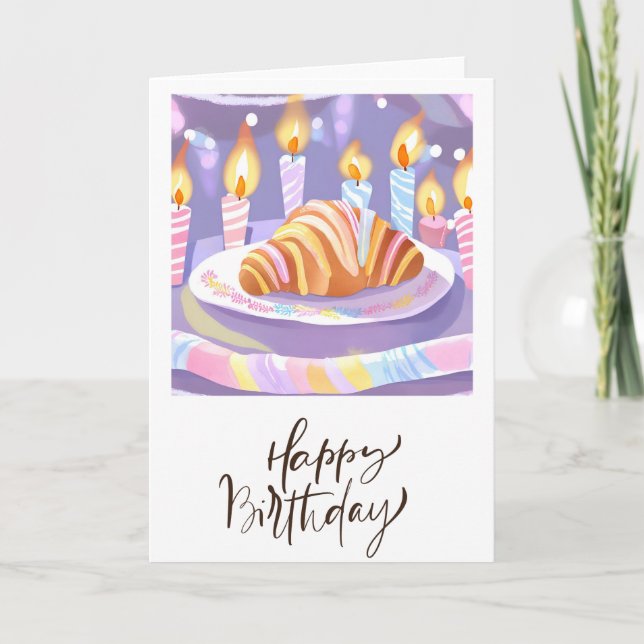 Croissant Birthday Card (Front)