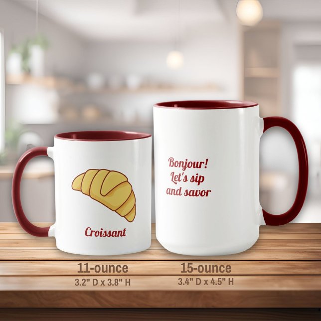 Croissant Café Mug (Créateur téléchargé)