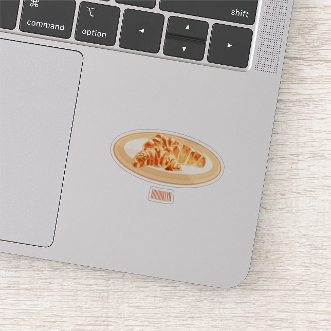 Croissant cartoon illustration (Detail)