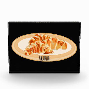 Croissant cartoon illustration  photo block