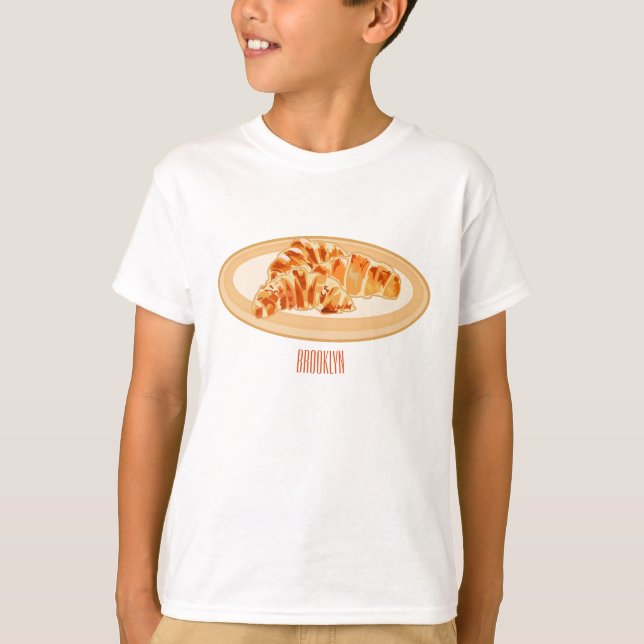 Croissant cartoon illustration  T-Shirt (Front)