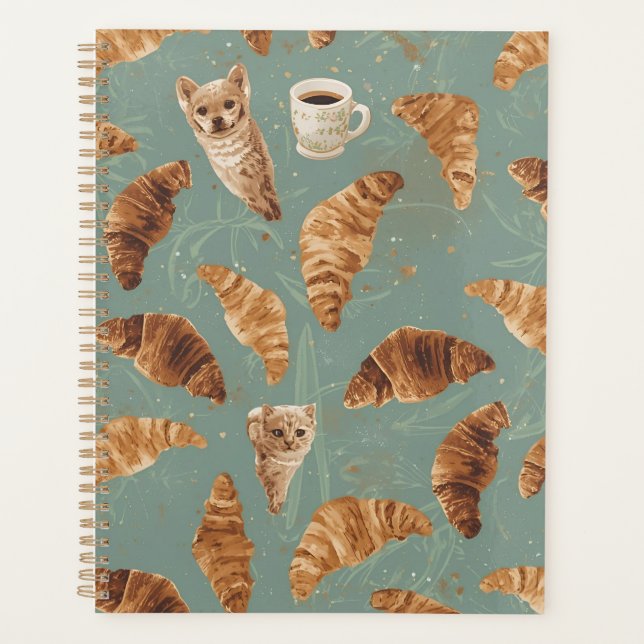 Croissant Crawl Cats, Coffee & French Planner (Front)