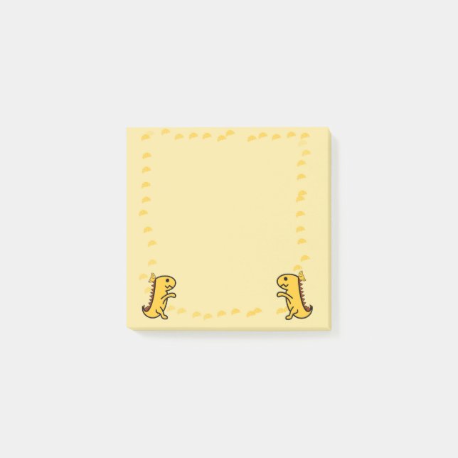 Croissant Dinosaur Sticky Notes (Front)
