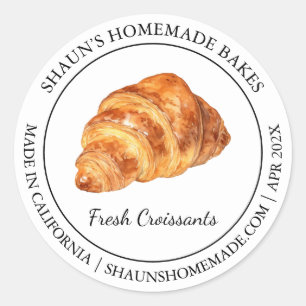 Croissant frais Cuisine étiquette moderne