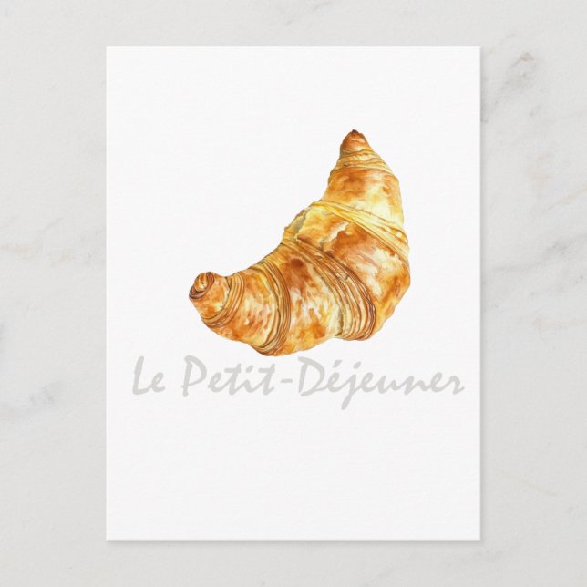 Croissant French  Design Holiday Postcard (Front)