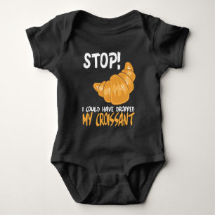 Croissant Funny Food Pun Baby Bodysuit