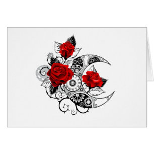 Croissant mécanique avec roses rouges