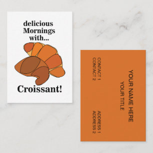 Croissant Pastry Bakery Business Card