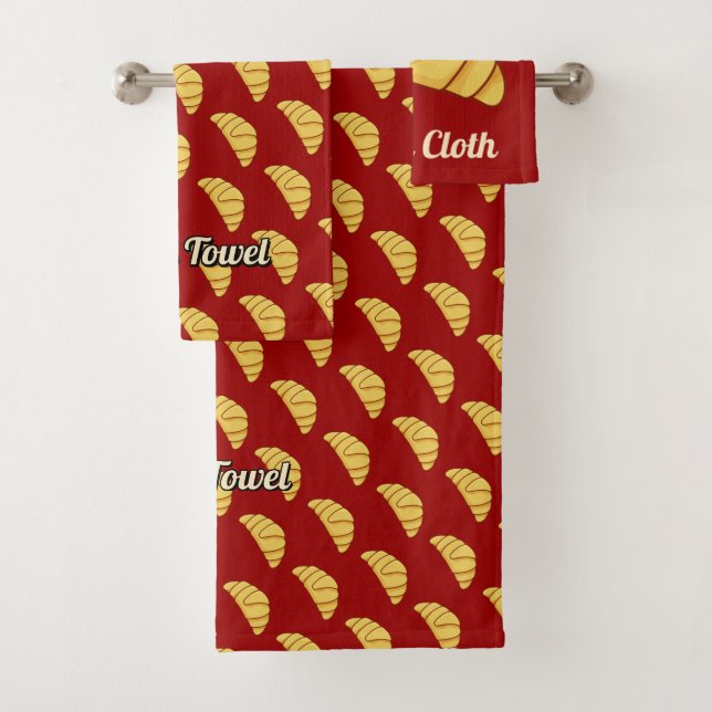 Croissant Pattern Towel Set (Insitu)