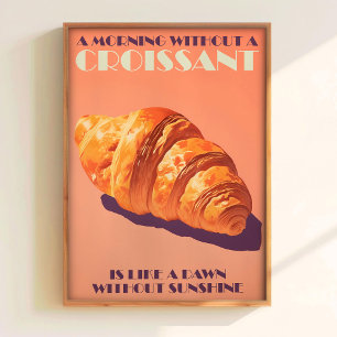 Croissant Print Download Food Print Bakery Art Bre