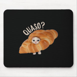Croissant Quasocat Meme For Women Vintage Croissan Mouse Pad