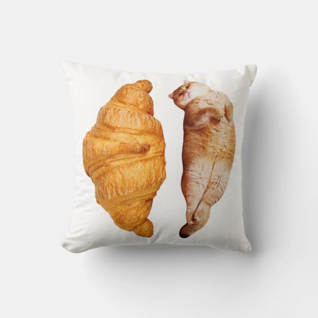 Croissant Throw Pillow (Front)