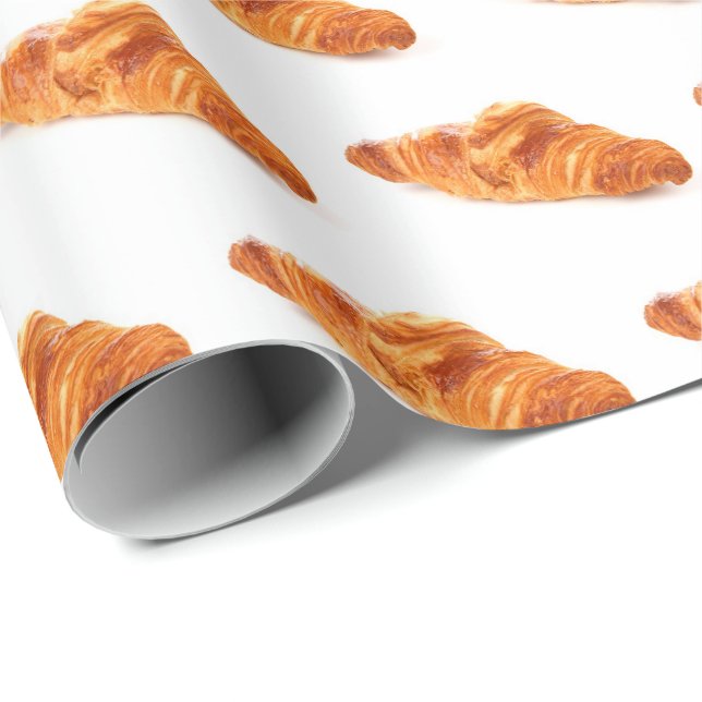 Croissant Wrapping Paper, French Food gift roll Wrapping Paper (Roll Corner)