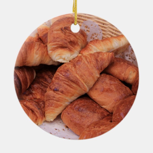 Croissants Christmas Ornament (Back)