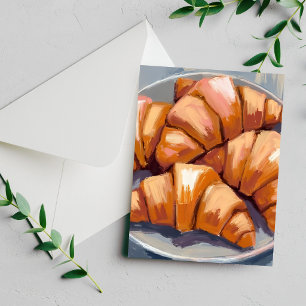 Croissants Fresh Bakery Painting Card