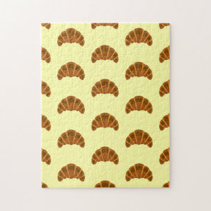 Croissants Lovers Light Yellow France French Food Jigsaw Puzzle