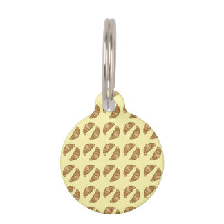 Croissants Pattern Dog ID Tag 