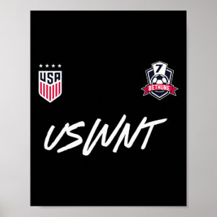 Croix Bethune 20 Navy Uswnt Officially Licensed Poster