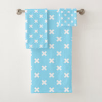Croix blanche sur le bleu bébé