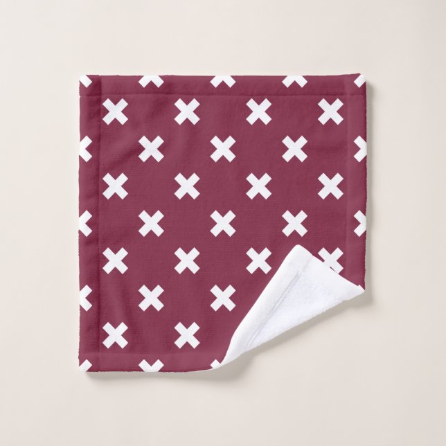 Croix blanche sur mûrier (Gant de toilette)