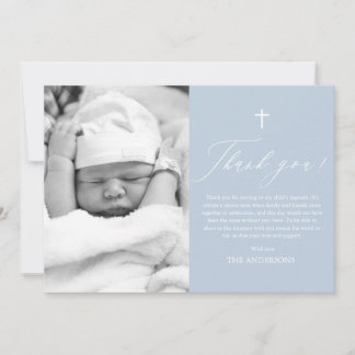 Croix Bleue Dusty Boy Photo Carte de remerciements