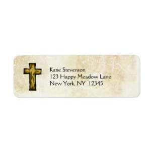 Croix Brown en bois Espoir et inspiration