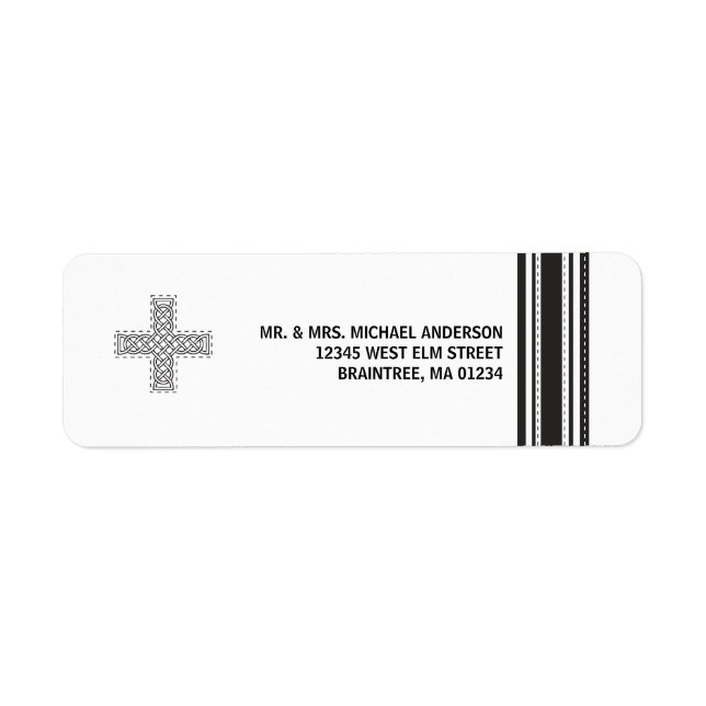 Croix celtique et rayures (Devant)