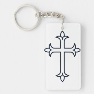 Croix Chrétienne Classique Art Minimaliste Fin