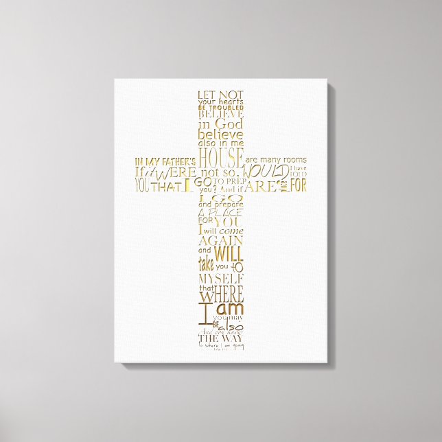 Croix chrétienne versets de la Bible - Impression  (Recto)