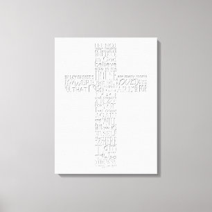 Croix chrétienne Versets de la Bible Jean 14 Toile
