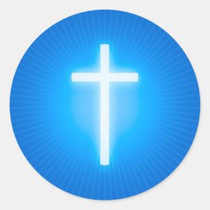 Croix - Christian Blue Sticker