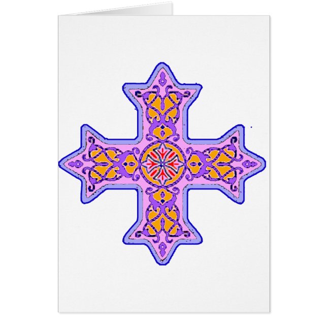 Croix copte en pastel magnifique (Devant)