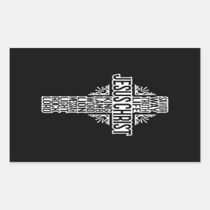 CROIX DE JÉSUS - NOMS DU Sticker CHRIST
