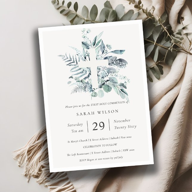 Croix de la faune Eucalyptus Premier Invitation de (Créateur téléchargé)